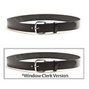 Black Leather Belt 1-1/4" Wide