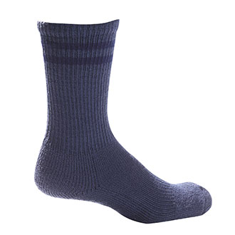 Blue Acrylic Crew Length Sock - Medium